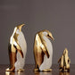 Luxury Penguin Sculpture Home Decor – Handcrafted Modern Art for Stylish Interiors