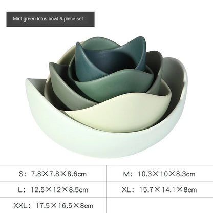 Luxurious Lotus Ceramic Bowl and Plate Set – Artistry Meets Functionality by N.G.I Goods