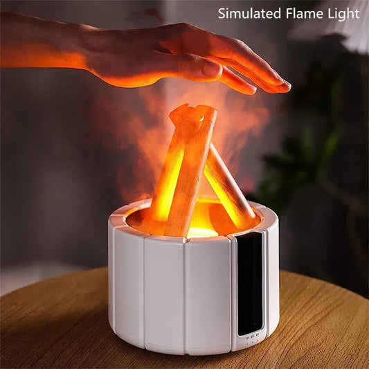 Remote Control Aroma Diffuser – Modern Ultrasonic Essential Oil Diffuser with Realistic Flame Effect