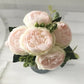 Elegant Silk Peony Artificial Flower Bouquet – Lifelike Roses for Home Décor and Special Occasions