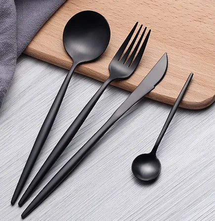 Luxury Stainless Steel Tableware Set – Modern Elegance by N.G.I Goods