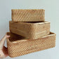 Handmade Rattan Tray Basket – Rustic Charm & Functionality for Your Home