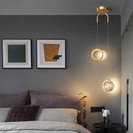 Nordic Star Pendant Light – Modern Elegance in Black and Gold