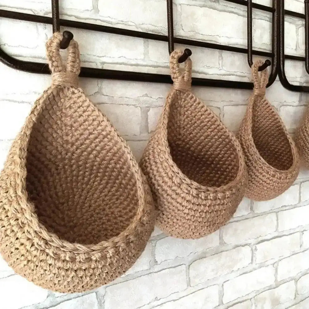 Wall Hanging Macrame Basket – Stylish Boho Storage for Plants & Decor