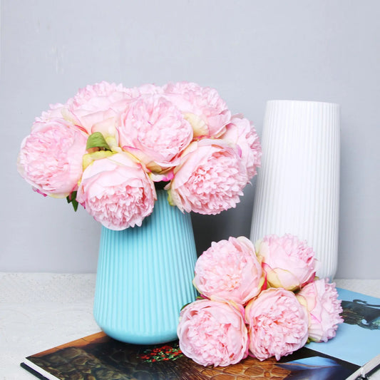 Lifelike Artificial Peony Flower Bouquet – Perfect for Home, Office, or Event Décor