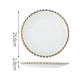 Nordic Gold Bead Ceramic Dinner Plates - Luxurious Artisan Tableware for Sophisticated Dining