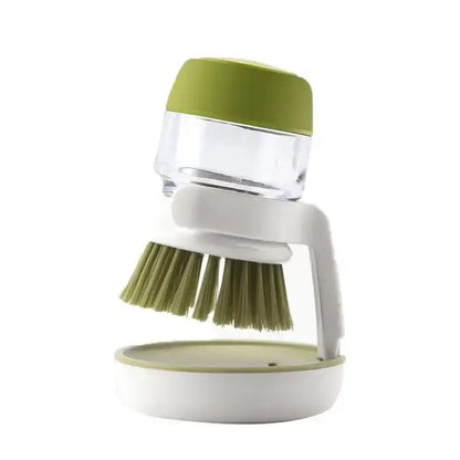 Kitchen Scrub Brush for Household Cleaning - Multi-Use Soap Dispensing Dish Brush