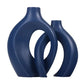 Nordic Ceramic Interlock Vase – Modern Scandinavian Home Decor