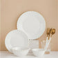 Nordic Pearl-Edged Ceramic Tableware Set – Timeless Elegance by N.G.I Goods