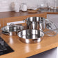 Serenk Modernist 5-Piece Stainless Steel Cookware Set | 18/10 Steel | Optimal Heat Distribution