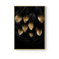 Luxury Gold Leaf Wall Art Canvas Set – Modern Abstract Painting for Home Decor