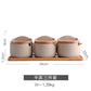 Premium Japanese Style Seasoning Box – Handcrafted Ceramic Spice Storage with Bamboo Lids for Gourmet Kitchens