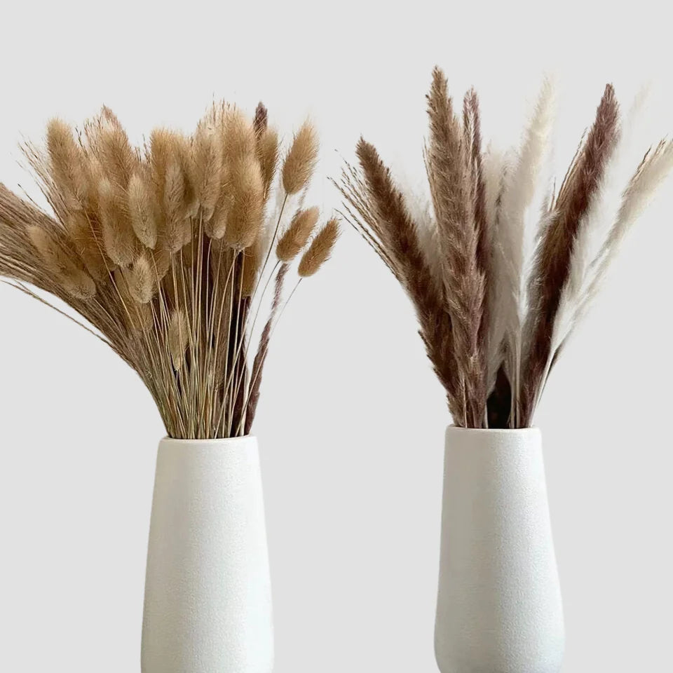 Boho Artificial Feather Bouquet – 100-Piece Decorative Faux Pampas Grass for Home, Office, and Event Decor (45 cm)