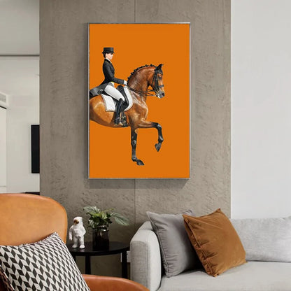 Abstract Knight on Horseback Canvas Art