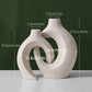 Nordic Ceramic Interlock Vase – Modern Scandinavian Home Decor