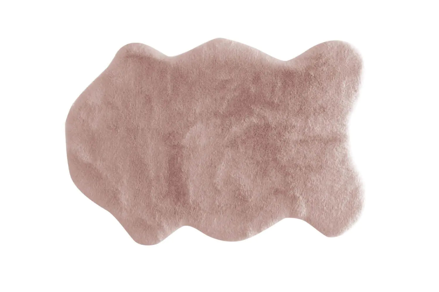 Luxury Blush Pink Faux Fur Rug – Soft Shaggy Area Rug with Suede Backing for Bedroom & Living Room, 100x140 cm