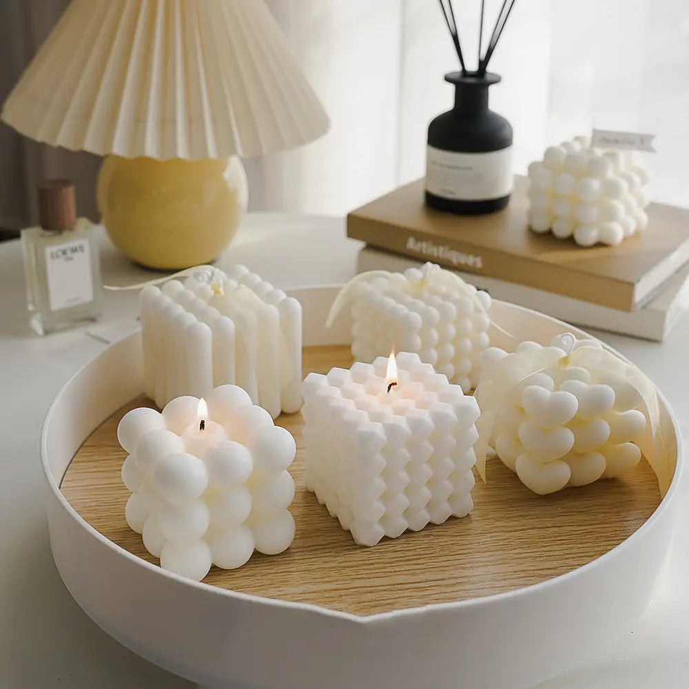 Eco-Friendly Soy Wax Candles – Modern Decorative Candles with Optional Wooden Bas