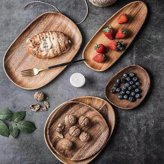 Exquisite Handcrafted Solid Wood Plates – Luxury Dining Redefined by N.G.I Goods