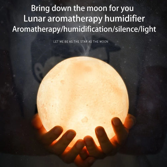 Moon Lamp Humidifier – LED Night Light & Aromatherapy Diffuser