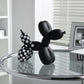 Modern Checkerboard Balloon Dog Sculpture – Contemporary Home Decor Accent