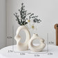 Set of Two Elegant Nordic Ceramic Vases – Minimalist Scandinavian Home Décor