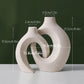 Nordic Ceramic Interlock Vase - Modern Scandinavian Design for Elegant Home Décor