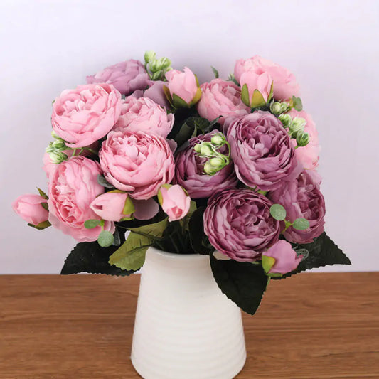 Exquisite Lifelike Artificial Peony Flower Bouquet – Elegant Décor for Home, Office, or Special Occasions