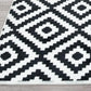 Modern Black and White Pyramid Non-Slip Area Rug – Aksu 120x180 cm Geometric Floor Carpet for Living Room & Bedroom