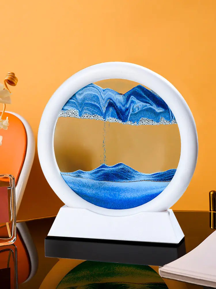 Dynamic Moving Sand Art Sculpture – Unique Home Decor with Multiple Color Options