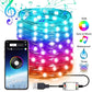 Smart LED Christmas Tree String Lights – App Controlled, 16 Million Colors, Music Sync