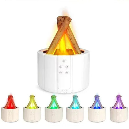 Remote Control Aroma Diffuser – Modern Ultrasonic Essential Oil Diffuser with Realistic Flame Effect