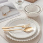 Nordic Pearl-Edged Ceramic Tableware Set – Timeless Elegance by N.G.I Goods