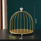 Elegant Iron Storage Shelves Organizer – Birdcage Design for Stylish Home Organization