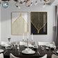 Luxury Gold Leaf Wall Art Canvas Set – Modern Abstract Painting for Home Decor