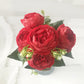 Elegant Silk Peony Artificial Flower Bouquet – Lifelike Roses for Home Décor and Special Occasions