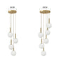 Elegant Modern LED Glass Ball Chandelier – Luxury Lighting for Dining Rooms, Hotels & Stairways