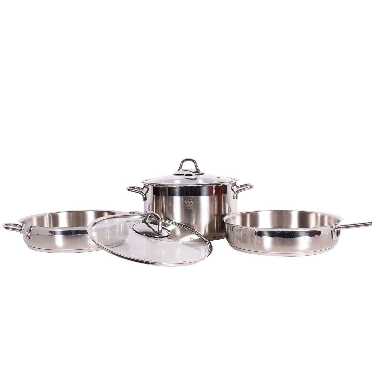 Serenk Modernist 5-Piece Stainless Steel Cookware Set | 18/10 Steel | Optimal Heat Distribution