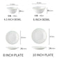 Nordic Pearl-Edged Ceramic Tableware Set – Timeless Elegance by N.G.I Goods