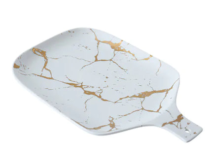 Luxury Marble-Patterned European Ceramic Dinnerware Set – Modern Elegance by N.G.I Goods