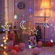 Magical LED Star Curtain Fairy String Lights – Christmas Decoration for Indoor & Outdoor Us