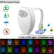 Rechargeable Motion Sensor Toilet Night Light with UV Sterilization – 16 Colors, Adjustable LED Lighting for Bathroom Comfort by N.G.I Goods