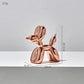 Modern Checkerboard Balloon Dog Sculpture – Contemporary Home Decor Accent