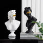 Monochrome David Resin Statue Sculpture – Timeless Elegance for Modern Spaces