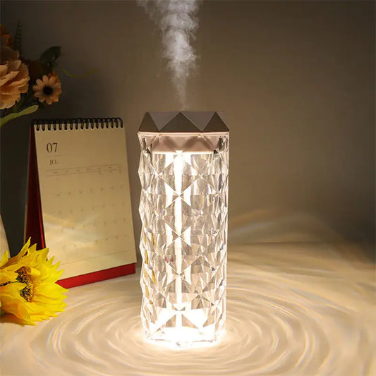 Crystal Elegance Ultrasonic Humidifier - Illuminate and Refresh Your Living Space