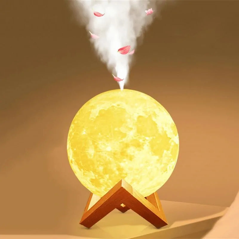 Moon Lamp Humidifier – LED Night Light & Aromatherapy Diffuser