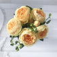 Elegant Silk Peony Artificial Flower Bouquet – Lifelike Roses for Home Décor and Special Occasions