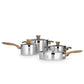 Serenk Definition 7-Piece Stainless Steel Cookware Set | 18/10 Scratch-Resistant Steel | Capsule Bottom