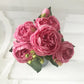 Elegant Silk Peony Artificial Flower Bouquet – Lifelike Roses for Home Décor and Special Occasions