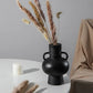 Elegant White and Black Ceramic Vases – Contemporary Home Décor Accents