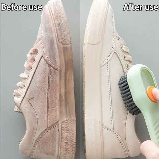 Liquid Discharging Shoe and Laundry Cleaning Brush – Easy Scrub with Automatic Soap Dispenser